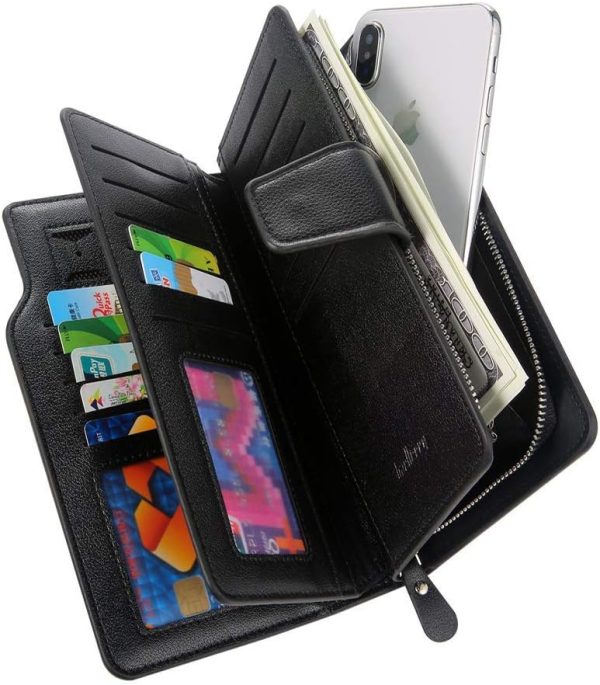 Velmora Leather Co. – Men's Business Long Wallet | PU Leather, Large Capacity, Multi-Function with Card Holder (Random Color)