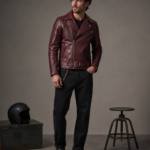 Men's Classic Black Biker Leather Jacket