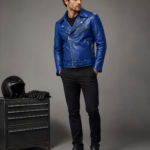 Men's Slim-Fit Racer Biker Jacket