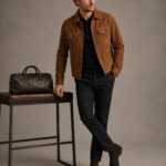 Men's Suede Shirt Jacket