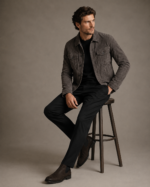 Men's Suede Trucker Jacket