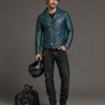 Men's Studded Rebel Biker Leather Jacket