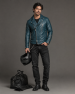 Men's Studded Rebel Biker Leather Jacket