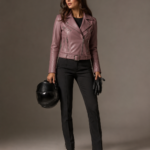 Women's Studded Moto Biker Jacket