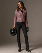 Women's Studded Moto Biker Jacket