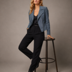 Women's Suede Trucker Jacket