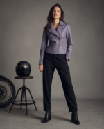 Women's Classic Fitted Biker Jacket