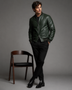 Men's Classic Motorcycle Leather Jacket