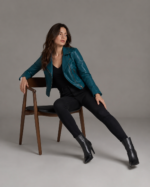 Women's Classic Motorcycle Leather Jacket - Image 3
