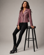 Women's Quilted Leather Bomber Jacket - Image 2