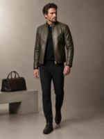 Men's Premium Suede-Panel Bomber - Image 3