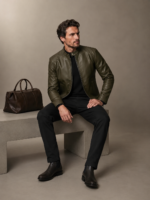 Men's Premium Suede-Panel Bomber - Image 2