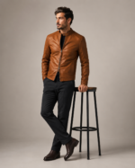 Men's Premium Café Racer Jacket - Image 4
