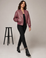 Women's Armored Motorcycle Leather Jacket - Image 3