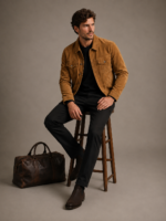 Men's Premium Suede Blazer Jacket - Image 3