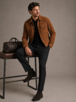 Men's Suede Shirt Jacket - Image 4