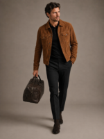Men's Suede Shirt Jacket - Image 3