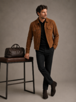 Men's Suede Shirt Jacket - Image 2