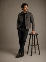 Men's Suede Trucker Jacket - Image 4