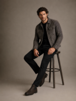 Men's Suede Trucker Jacket - Image 2