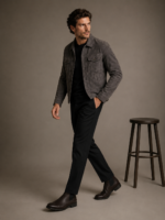 Men's Suede Trucker Jacket - Image 3