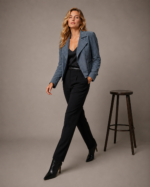 Women's Suede Trucker Jacket - Image 3