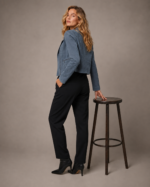 Women's Suede Trucker Jacket - Image 4