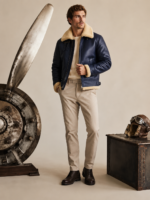 Men's Distressed Vintage Aviator Jacket - Image 2