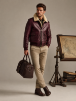 Men's Faux-Fur Collar Aviator Jacket - Image 2