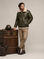 Men's Premium Shearling Aviator Jacket - Image 4