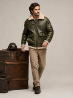 Men's Premium Shearling Aviator Jacket - Image 3