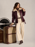 Women's Classic Shearling Aviator Jacket - Image 4