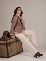 Women's Faux-Fur Collar Aviator Jacket - Image 2