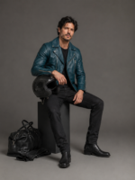 Men's Studded Rebel Biker Leather Jacket - Image 2
