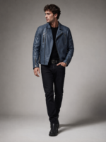 Men's Perforated Summer Motorcycle Jacket - Image 3