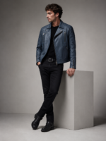 Men's Perforated Summer Motorcycle Jacket - Image 4