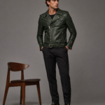 Men's Distressed Leather Bomber