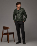 Men's Distressed Leather Bomber