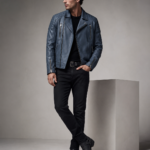 Men's MA-1 Style Leather Bomber