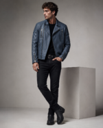 Men's MA-1 Style Leather Bomber