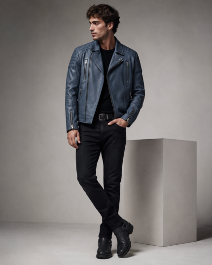 Men's MA-1 Style Leather Bomber