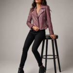 Women's Quilted Leather Bomber Jacket