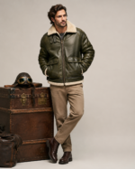 Men's Premium Shearling Aviator Jacket