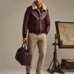 Men's Faux-Fur Collar Aviator Jacket