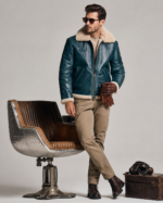 Men's Distressed Vintage Biker Jacket