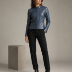 Women's Classic Café Racer Leather Jacket